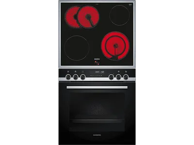 SIEMENS PQ521KB11 iQ500 (Herd); iQ300 (Kochfeld), Einbauherdset (Elektrokochfeld, A+, 71 l)