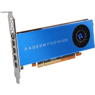 AMD Radeon Pro WX3200 4GB GDDR5 PCIe Workstation Grafikkarte 4x Mini DP