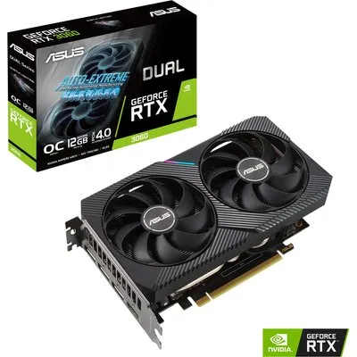 ASUS GeForce RTX 3060 Dual OC V2 Gaming Grafikkarte 12GB GDDR6, 1xHDMI, 3xDP