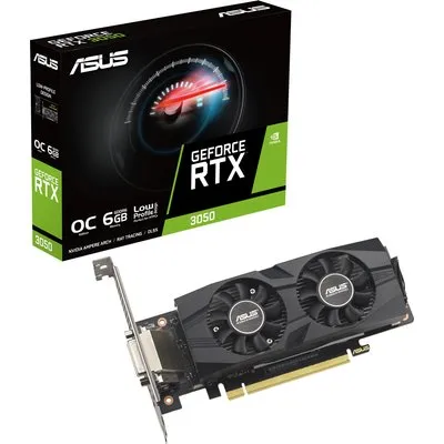 ASUS GeForce RTX 3050 Low Profile OC RTX3050-O6G-LP-BRK 6GB GDDR6 Grafikkarte, DVI, HDMI, DP