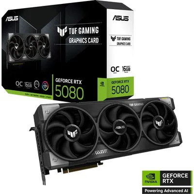 ASUS TUF Gaming GeForce RTX 5080 OC TUF-RTX5080-O16G-GAMING 16GB Grafikkarte GDDR7, 2xHDMI, 3xDP