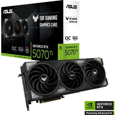 ASUS TUF GeForce RTX 5070 Ti Gaming OC 16GB TUF-RTX5070TI-O16G-GAMING DDR7 Grafikkarte, 2xHDMI, 3xDP