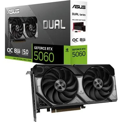 ASUS DUAL GeForce RTX 5060 OC 8GB DUAL-RTX5060-O8G Grafikkarte GDDR7 DP/HDMI