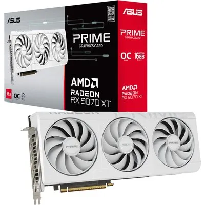 ASUS PRIME Radeon RX 9070 XT White OC PRIME-RX9070XT-O16G-WHITE 16GB DDR6 Grafikkarte, HDMI/DP