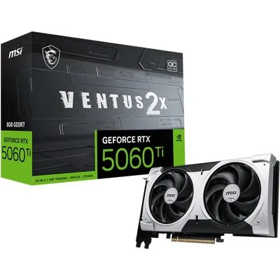 MSI GeForce RTX 5060 Ti 8G GAMING VENTUS 2X OC PLUS 8GB GDDR7 Grafikkarte, HDMI/DP