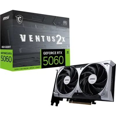 MSI GeForce RTX 5060 VENTUS 2X OC 8GB GDDR7 Grafikkarte, HDMI/DP