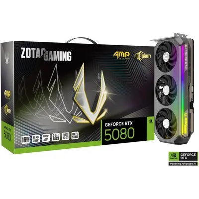 ZOTAC GAMING GeForce RTX 5080 AMP Extreme INFINITY 16GB GDDR7 Grafikkarte 3x DP, 1x HDMI