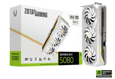 ZOTAC GAMING GeForce RTX 5080 SOLID OC White 16GB GDDR7 Grafikkarte 3x DP, 1x HDMI