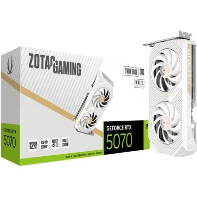 ZOTAC GAMING GeForce RTX 5070 Twin Edge OC White 12GB GDDR7 Grafikkarte 3x DP, 1x HDMI
