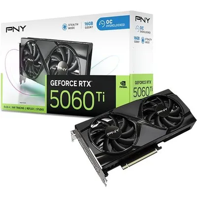 PNY GeForce RTX 5060 TI Dual OC 16GB Grafikkarte 3xDP/HDMI
