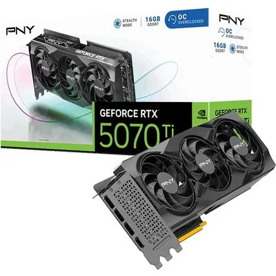 PNY GeForce RTX 5070 TI Triple FAN Overclocked 16GB Grafikkarte 3xDP/HDMI