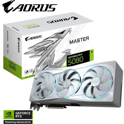 GIGABYTE AORUS GeForce RTX 5080 MASTER ICE 16G Grafikkarte HDMI/DP