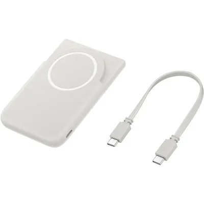 Samsung Induktive Powerbank Qi2 5.000 mAh 20 Watt, mit Magnet, grau,