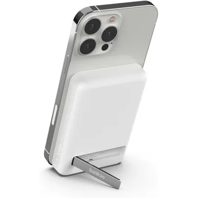 Belkin BOOST CHARGE™ Magnetisches drahtlose Powerbank 5000mAh, Standfuß, weiß