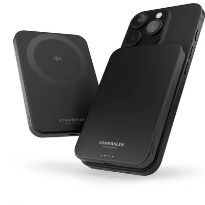 Vonmählen Evergreen Mag Magnetische Powerbank mit Qi2 20W schwarz