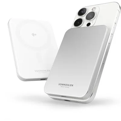 Vonmählen Evergreen Mag Magnetische Powerbank mit Qi2 20W weiß