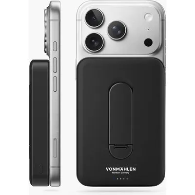 Vonmählen Evergreen Mag Powerbank 10.000 mAh mit Kickstand Schwarz
