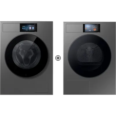 Samsung Set Waschen Trocknen AI Home Dark Steel