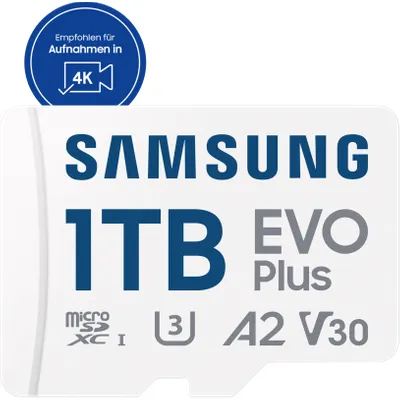 Samsung EVO Plus microSDXC™ UHS-I Speicherkarte - 1 TB, 1TB Weiß