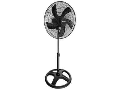 KUMTEL KTF-345, 3 Geschwindigkeitsstufen, höhenverstellbar, 70° Oszillation, 45 cm Durchmesser Standventilator Schwarz (60 Watt)