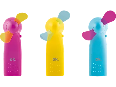 OK. OHF 122 Mini Handventilator Farbauswahl nicht möglich/Gelb oder Türkis Pink (2,6 Watt)