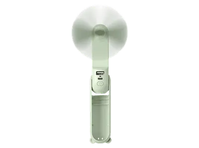 JISULIFE Handheld Fan 8, 3 in 1 mit Taschenlampe und Powerbank, Handventilator Grün (5 Watt)