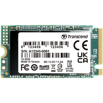 Transcend PCIe SSD 400S M.2 256 GB PCI Express 3D NAND NVMe (TS256GMTE400S)