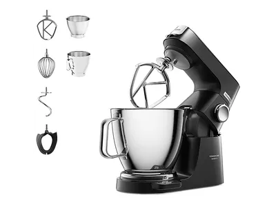 KENWOOD Titanium Chef Baker XL KVL85.004BK Küchenmaschine Gebürstetes Metallic Schwarz (Rührschüsselkapazität: 7 l, 1200 Watt)