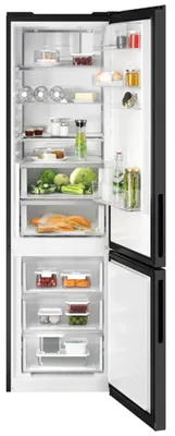 AEG 8000 Cooling 360° / Freistehende Kühl-Gefrierkombination / WiFi-Vernetzung / 2020 mm / 363 L / Null-Grad-Schublade / NoFrost ORC8M362BL