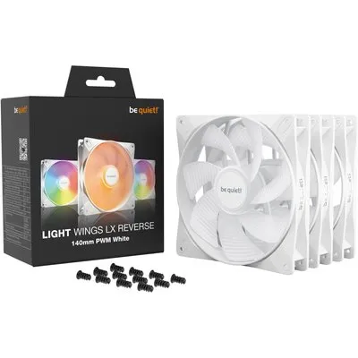be quiet! Lüfter Light Wings LX Weiß Reverse Triple Pack - 140mm Gehäuselüfter
