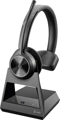 HP Inc. Poly Savi 7310-M Office - Savi 7300 series - Headset - On-Ear - DECT - kabellos - Schwarz - Zertifiziert für Microsoft Teams (8D3K7AA#ABB)