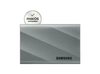 SAMSUNG T9 PC/Mac Festplatte, 2 TB SSD, extern, Grau