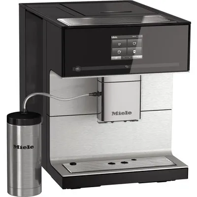 CM 7350 Kaffee-Vollautomat obsidianschwarz, Milchbehälter, Latte Macchiato/Cappuccino/Milchkaffee, Stahl-Kegel-Mahlwerk, 2,2 l, Apps ladbar