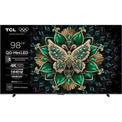 98C69K 248 cm (98") QD-Mini LED-TV brushed metal, 4K Ultra HD, Smart-TV, 120 Hz, DVB-T2/DVB-C/DVB-S2, Sprachsteuerung