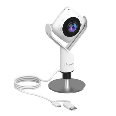 j5create JVCU360-N 360° Rundum Webcam - 2,07 MP - 1920 x 1080 Pixel - Full HD - 30 fps - 1920x1080@30fps - 1080p (JVCU360-N)