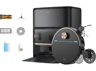 MOVA V70 ULTRA COMPLETE X BLACK mit Wischfunktion, Saugroboter