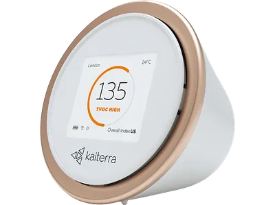 KAITERRA LE-202 Egg+ Chemie Luftmessgrät Gold/Weiß (2,5 Watt, Raumgröße: 0 m³, K.A.)