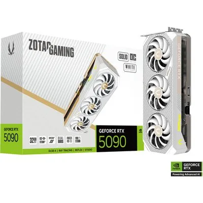 ZOTAC GAMING GeForce RTX 5090 SOLID OC White 32GB GDDR7 Grafikkarte 3x DP, 1x HDMI