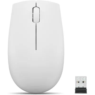 Lenovo 300 Compact Maus Cloud Grey Wireless für Links- & Rechtshänder