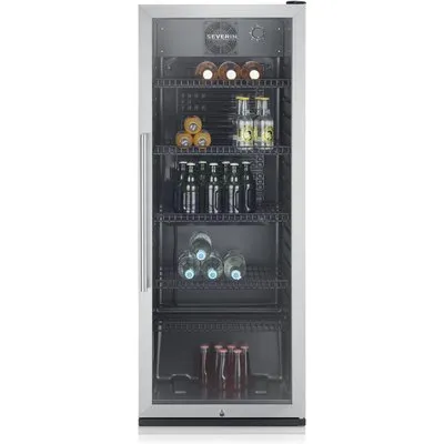 FKS 8841 Flaschenkühlschrank schwarz/edelstahl