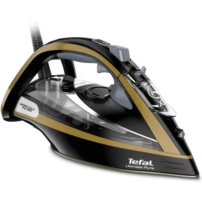 FV9847 Ultimate Pure Dampfbügeleisen schwarz/gold, 3200 W, 260 g/min Dampfstoß, 60 g/min Dampfproduktion, Durilium-Bügelsohle mit Actif-Linien
