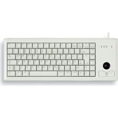 Cherry Compact-Keyboard mit Trackball (DE, Kabelgebunden), Tastatur, Grau