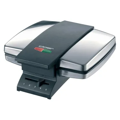 Cloer Brüsseler Waffelautomat 1445, Waffeleisen, Schwarz, Silber