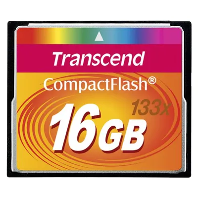 Transcend CompactFlash Ultra Speed Card (16 GB, CF), Speicherkarte, Schwarz