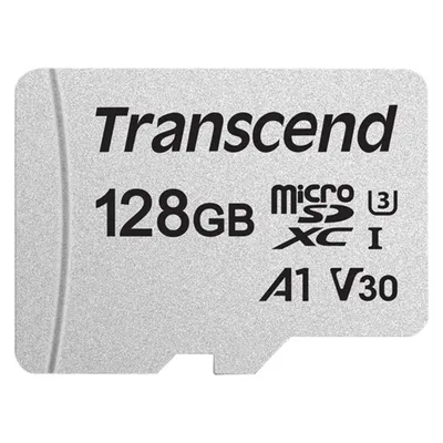 Transcend USD300S (128 GB, microSDXC, U3, UHS-I), Speicherkarte, Silber