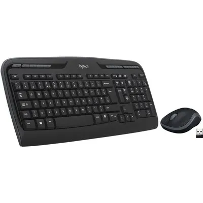 Logitech MK330 (DE, Kabellos), Tastatur, Schwarz
