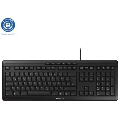 Cherry Stream (DE, Kabelgebunden), Tastatur, Schwarz