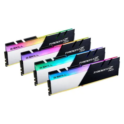 G.Skill Trident Z Neo (4 x 16GB, 3200 MHz, DDR4-RAM, DIMM), RAM, Silber, Schwarz