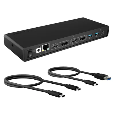 Icy Box IB-DK2245AC (USB-C, 13 Ports), Dockingstation + USB Hub, Schwarz