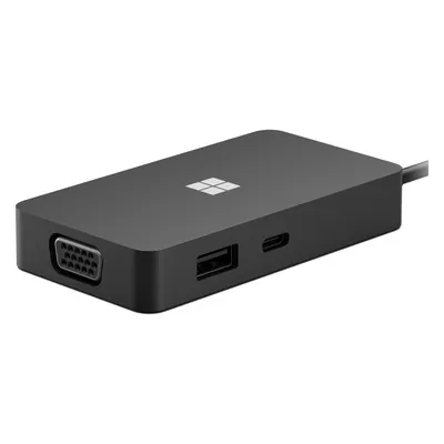 Microsoft Surface USB-C Travel Hub (USB-C, 1 Port), Dockingstation + USB Hub, Schwarz